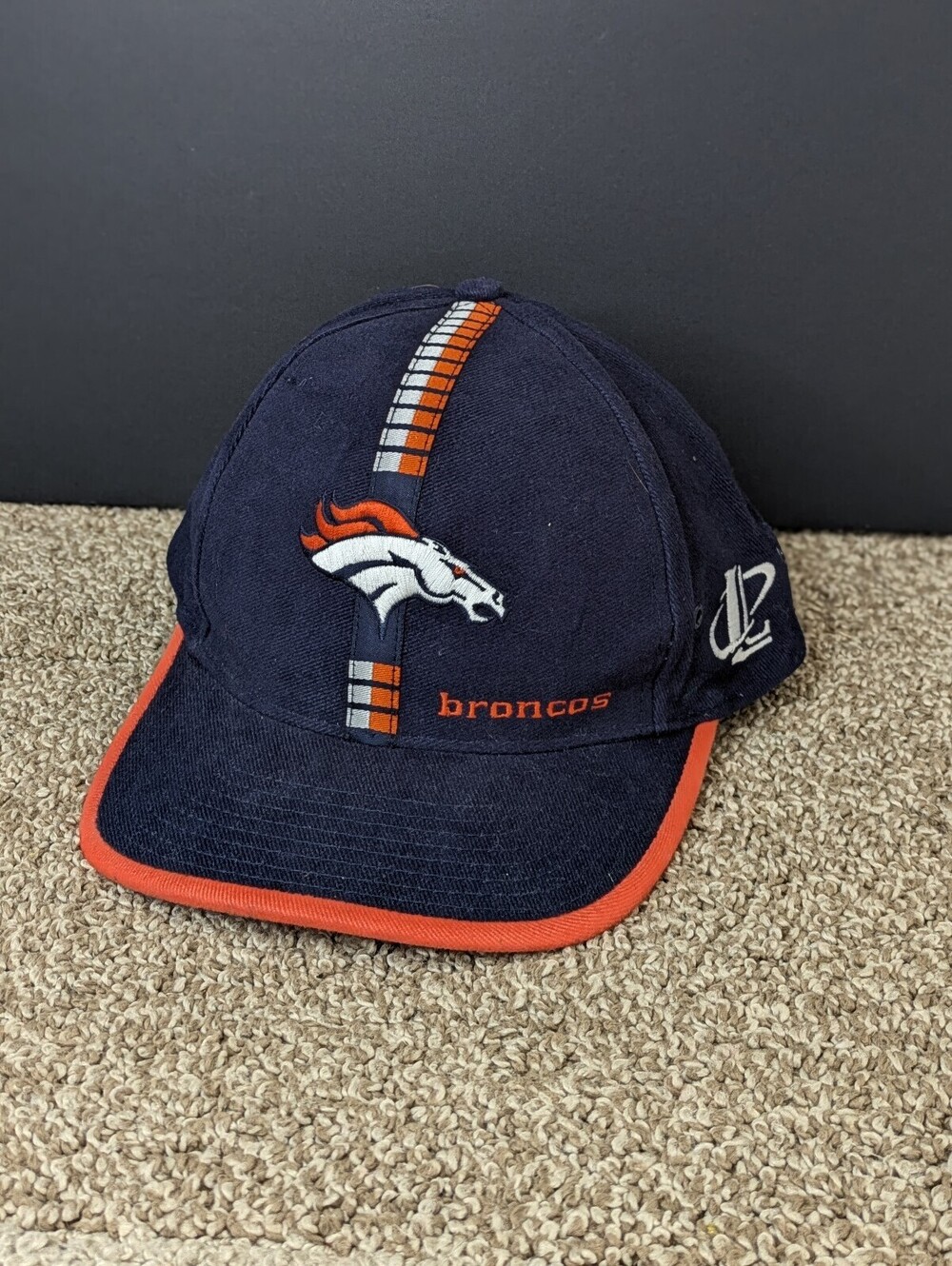 Logo Athletic Denver Broncos Vintage Hat Cap Strapback OSFA NFL Blue Orange